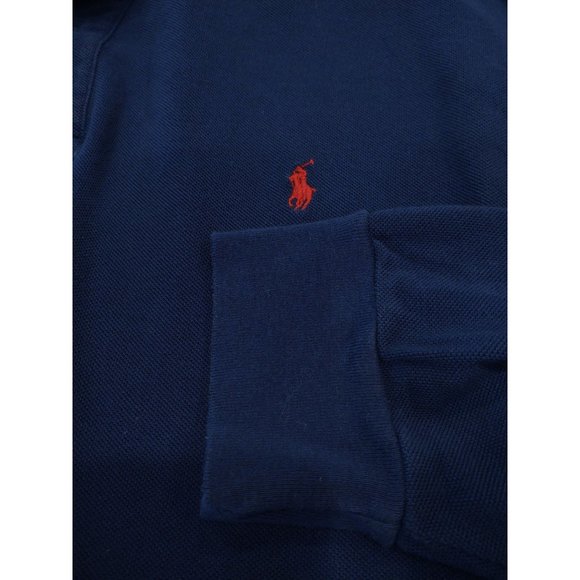 Polo Ralph Lauren 2XLT Mens Long Sleeve Polo Shirt Blue Pique Pony Golf - Picture 3 of 4